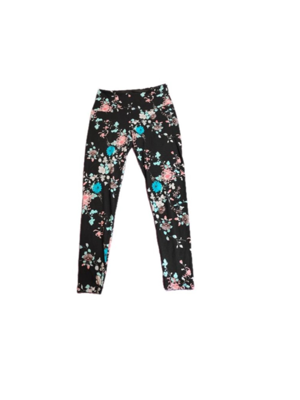 Lysse Black Floral Pants Women's Medium Leggings